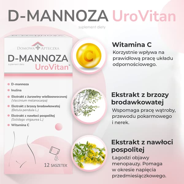 D-MANNOSE UROVITAN 12 POSE / pulver / pose