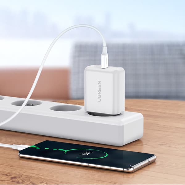 USB-C - USB-C PD QC AFC-kabel 1,5 m - vit
