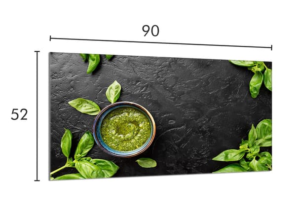Lasinen liesisuoja 90x52 Basil