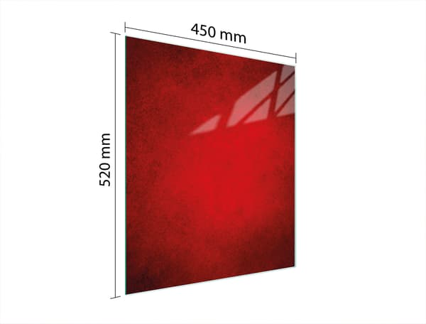 GLAS SKÄRBRÄDA 45x52 RÖD
