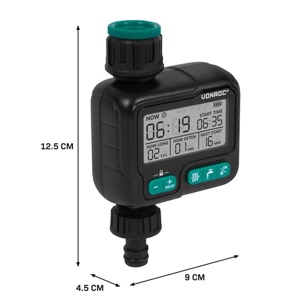 VONROC Digital Vattentimer & Bevattningssystem – Komplett Startset