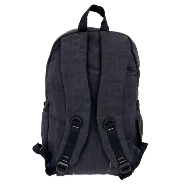 Ryggsäck canvas-tyg, svart