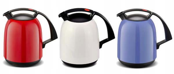 Konferencetermokande 1 liter, glasindsats, rød