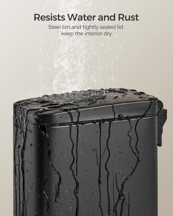 Badrumspapperskorg, 1,3 gallon, rostfritt stål