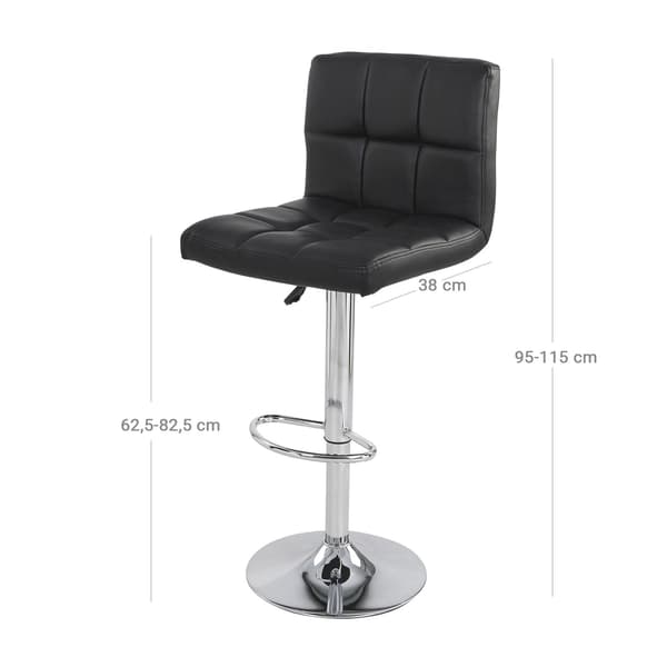 2 køkkenstole i kunstlæder, 360° drejelig