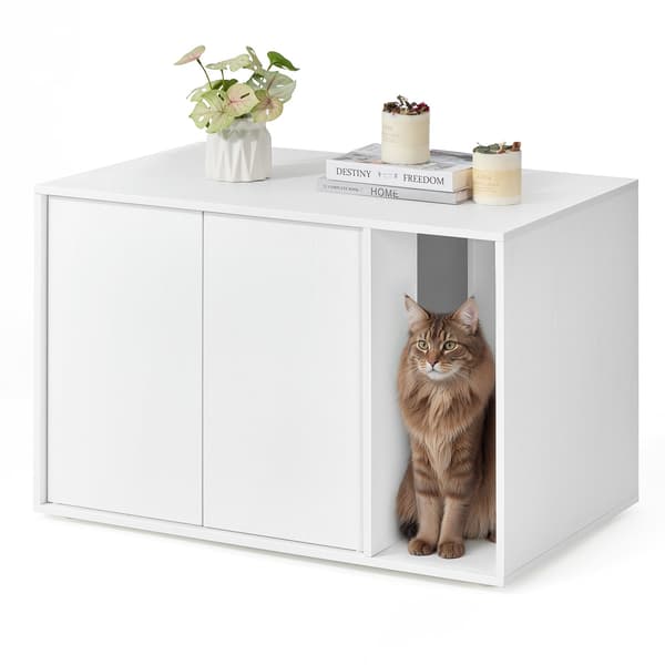Kattebakke, kattehus, til store katte, sidebord, sofabord, Snehvide