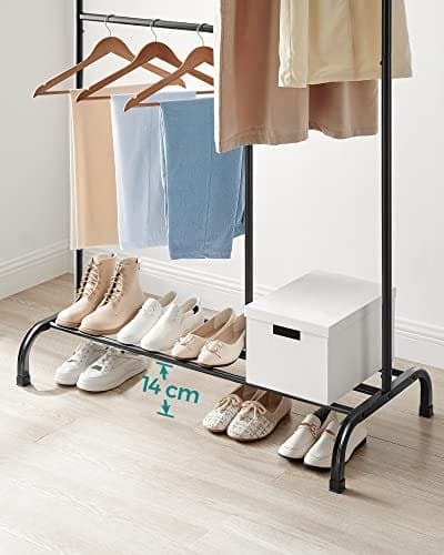 Songmics tøjstativ, holder op til 45 kg, sort