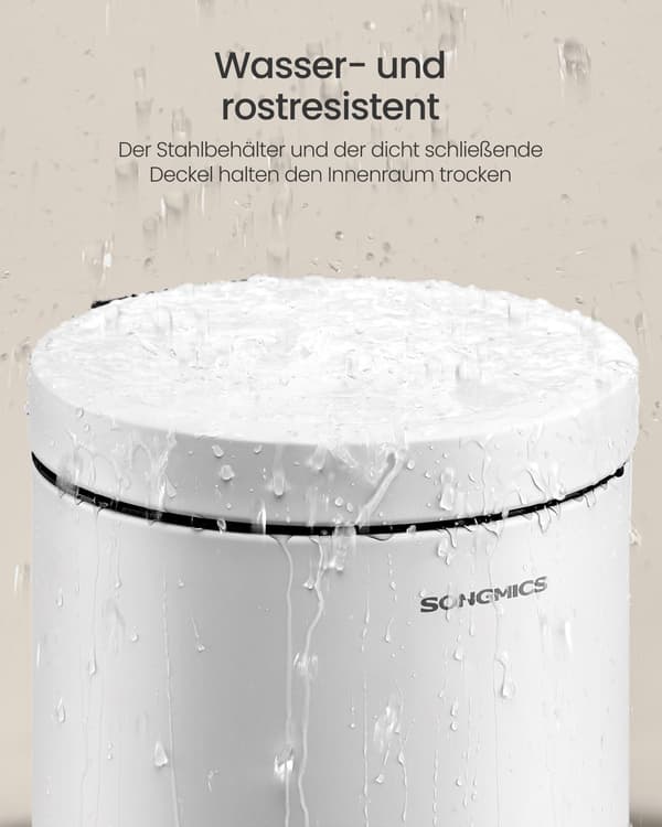 Pedalspand til badeværelset, (3 L) Stål, Hvid