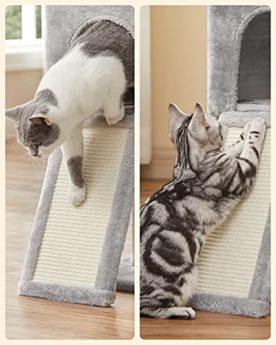 Feandrea Cat Tree, Cat Tower för innekatter, kattungar, ljusgrå
