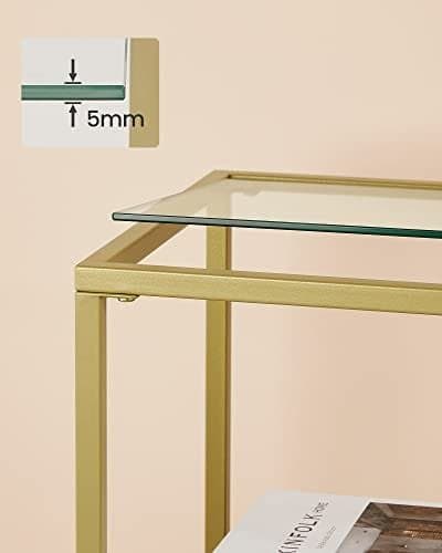 Vasagle konsol Bord 100x35x80cm Farve guld