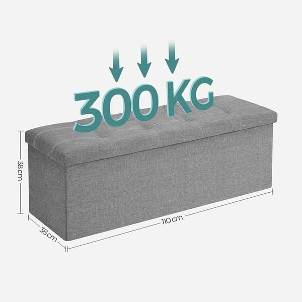 Songmics Foldable Footstool 38 x 38 x 38 cm