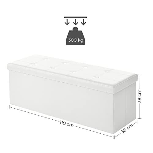 SONGMICS Foldbar Ottoman i Kunstlæder