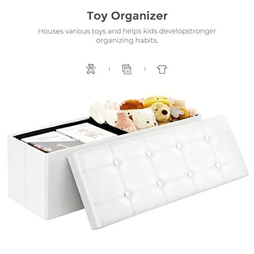 SONGMICS Foldbar Ottoman i Kunstlæder