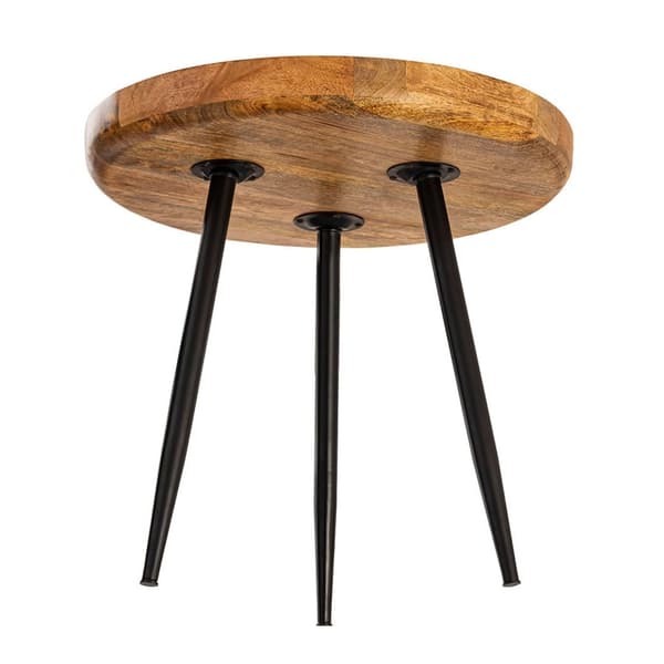 Sidebord træ rundt 50 cm sofabord