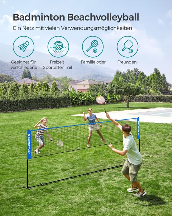 Sulkapalloverkko 4m Kannettava Jalustalla