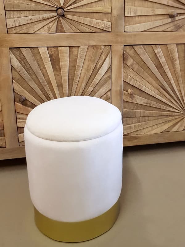 Samettijakkara Decoration Stool säilytystilalla