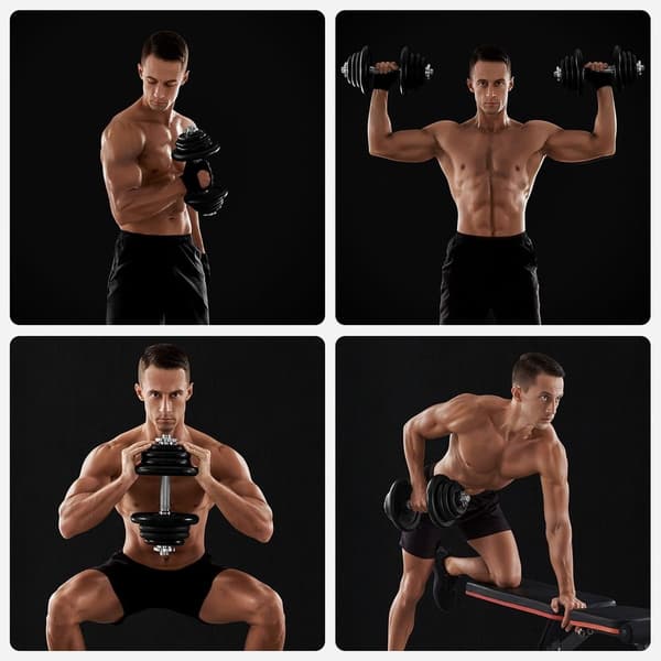 SONGMICS cast iron dumbbell-Single Piece