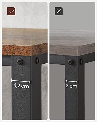 VASAGLE Soffbord, Cocktailbord, Lätt att montera, Rustik Brun