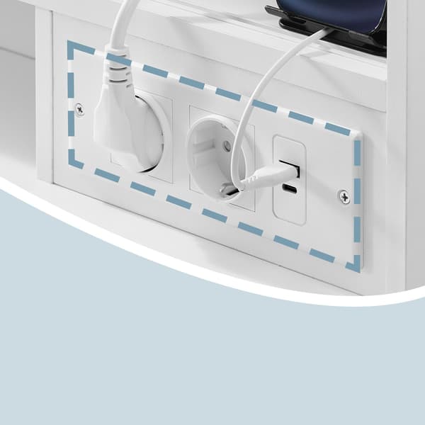 Sminkebord med spejl og LED-lys