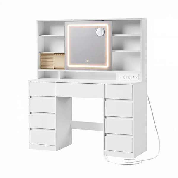 Sminkebord med spejl og LED-lys