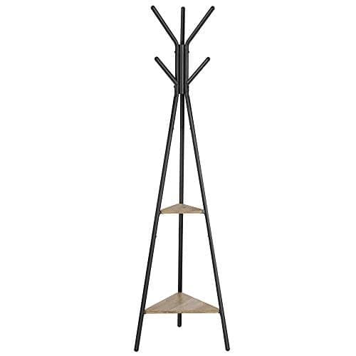 Vasagle Rack Stand, Coat Tree, Hall Tree Fritstående, greige og sort