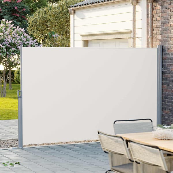 1,8 x 3,5 m (H x L), Side markise til haven, med gulvmontering