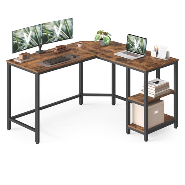 Computerbord, L-formet hjørnebord, 130 x 130 x 76 cm
