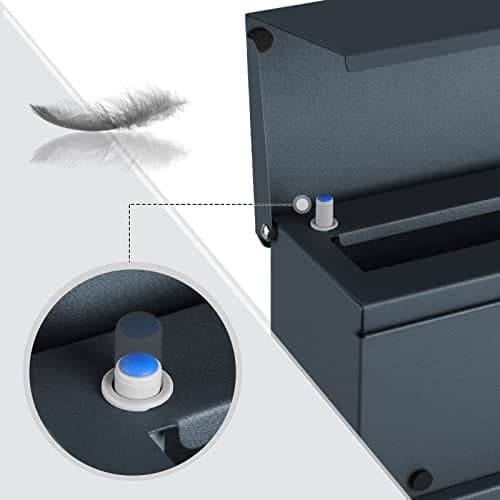 Songmics Modern Mailbox, låsbar väggmonterad postbrev, Anthracite Gray