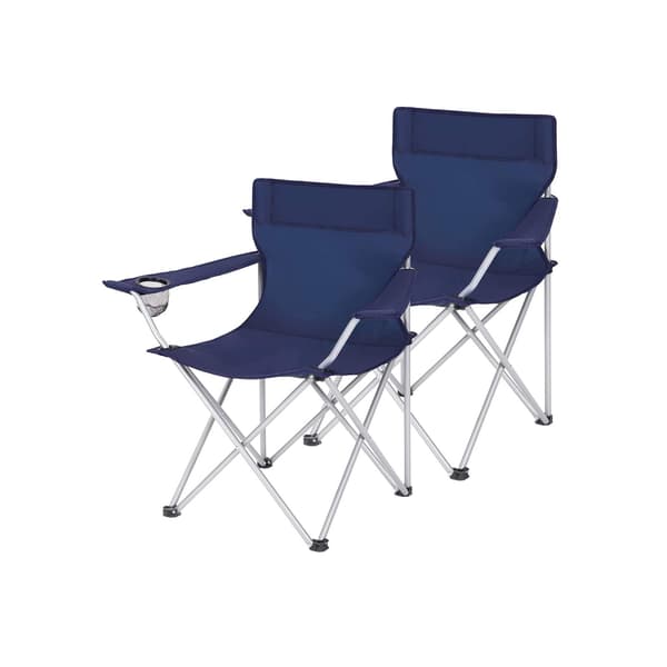 Hopfällbara campingstolar, set med 2 utomhusstolar, bärbara