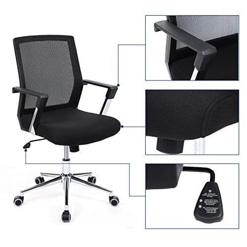 Kontorsstol Stor sittyta 48 cm bredd och 50 cm djup
