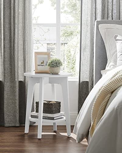 Vasagle Modern Side Tabell 58 x 45,5 x 8,5 cm - Vit