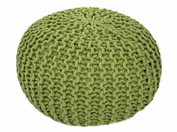 POUF SET 3 kpl Ø 55 cm neulottu jakkara