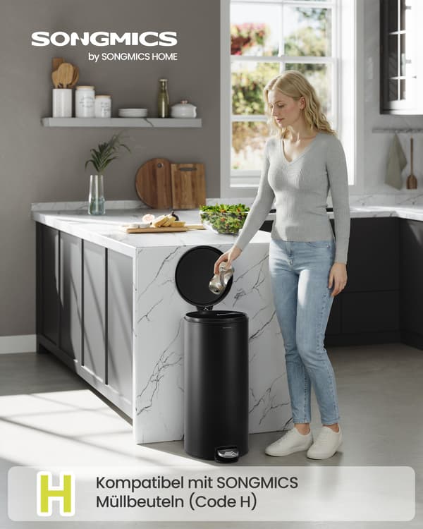 30L Rund Papperskorg, Metall