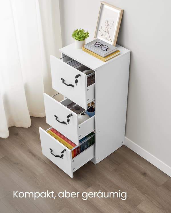 Arkivskåp, 3 lådor, skrivarställ