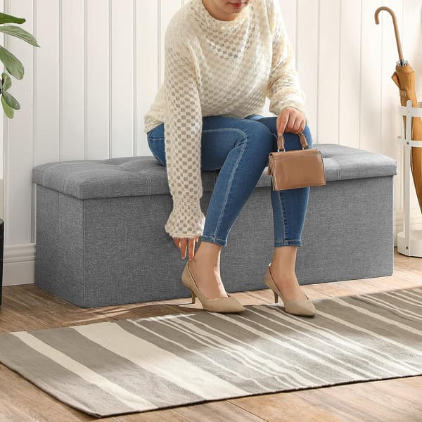 Songmics Foldable Footstool 38 x 38 x 38 cm