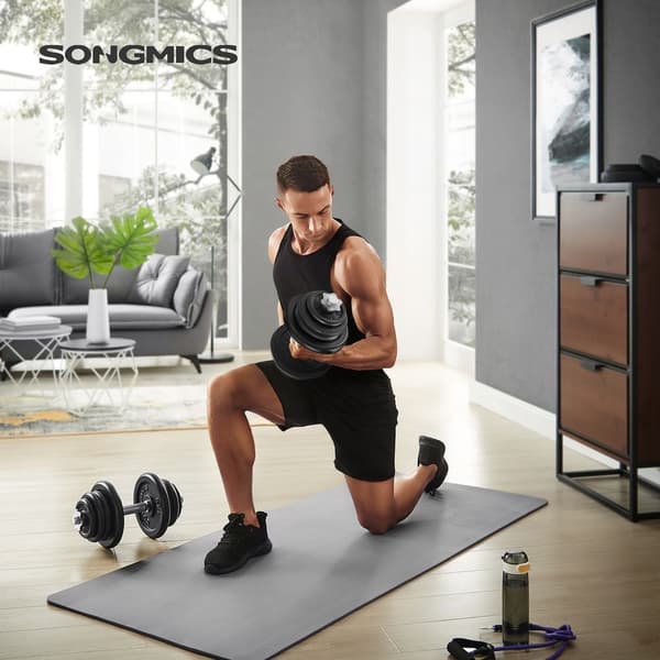 SONGMICS cast iron dumbbell-Single Piece