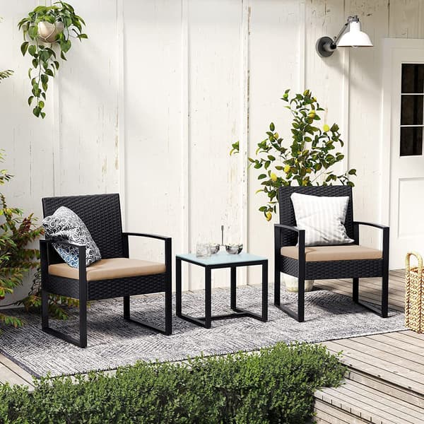Utemöbelset, Balkongträdgård PE Polyrotting Lounge Set