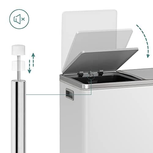 Songmics dubbel soptunna, 2 X 30 L Dual Compment Kit
