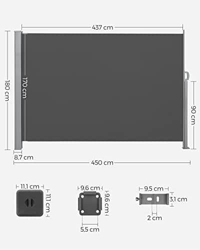 SONGMICS Sivumarkiisi - 220 gsm polyesterikangas