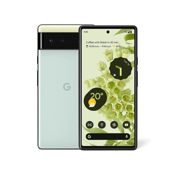 Google Pixel 6 128Go Grön (2021) - Återfuktad - Mycket bra skick