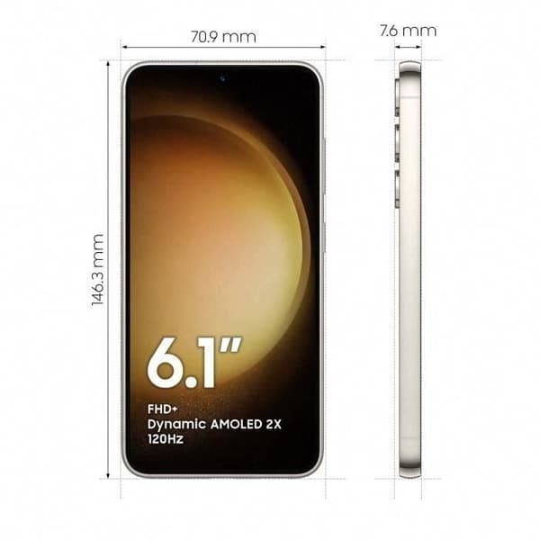 SAMSUNG Galaxy S23 128GB Cream - Begagnad - Utmärkt skick
