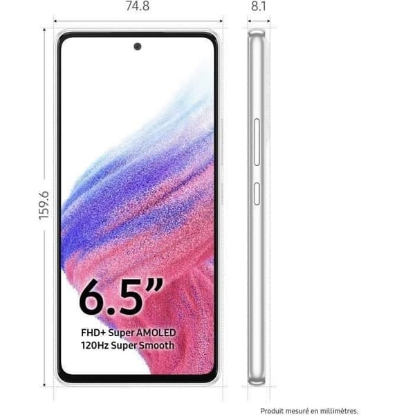 SAMSUNG Galaxy A53 128GB 5G Vit - Begagnad - Bra skick