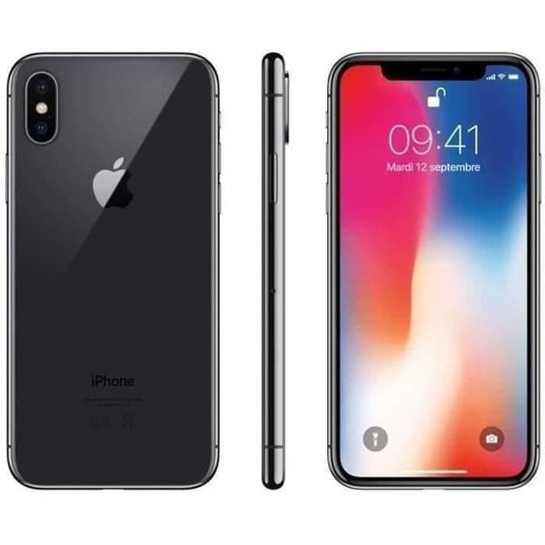 APPLE Iphone X - 64 Go - Rymdgrå (2017) - NYTT BATTERI - Begagnad - Utmärkt skick