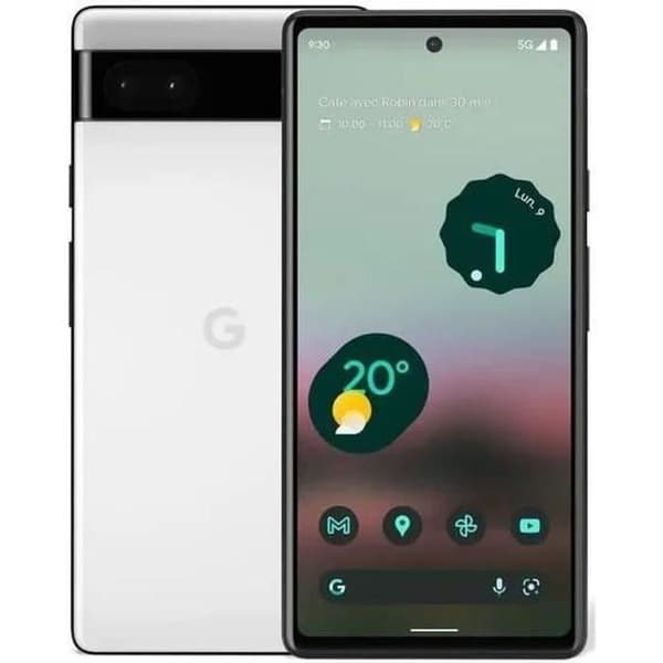 GOOGLE Pixel 6a Chalk - 128 GB (2022) - Begagnad - Utmärkt skick