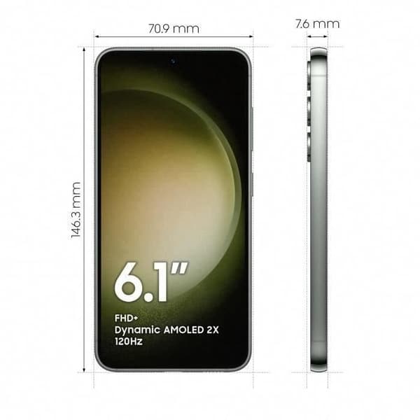 SAMSUNG Galaxy S23 256GB Grön - Begagnad - Utmärkt skick