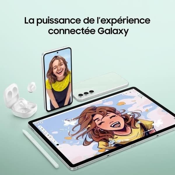 SAMSUNG Galaxy S23 FE Smartphone 128Go Grön vatten - Begagnad - Skick: Acceptabel