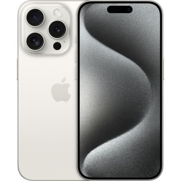 APPLE iPhone 15 Pro 1TB Vit Titan (2023) - Begagnad - Skick: Acceptabel