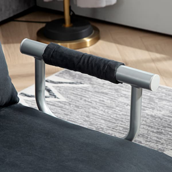 HOMCOM 2-sits soffa med sovfunktion bäddsoffa med justerbart ryggstöd