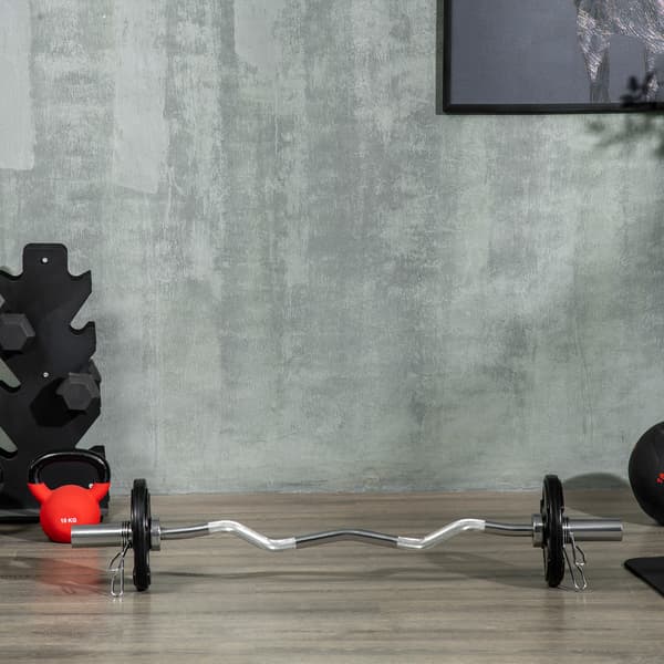 SPORTNOW 2-pack olympiska viktskivor 2 x 5 KG viktskivor för tyngdlyftning