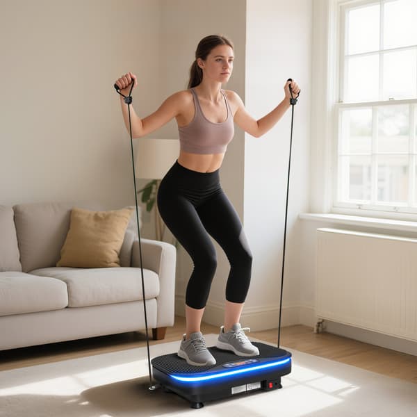 SPORTNOW Vibrationsplatta med 99 intensitetsnivåer och 3 förprogrammerade program